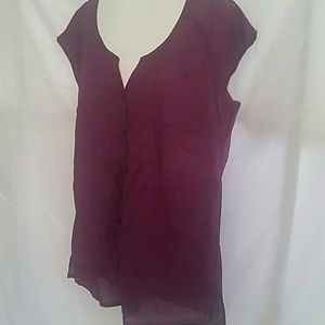 Purple Eddie Bauer Tunic Blouse